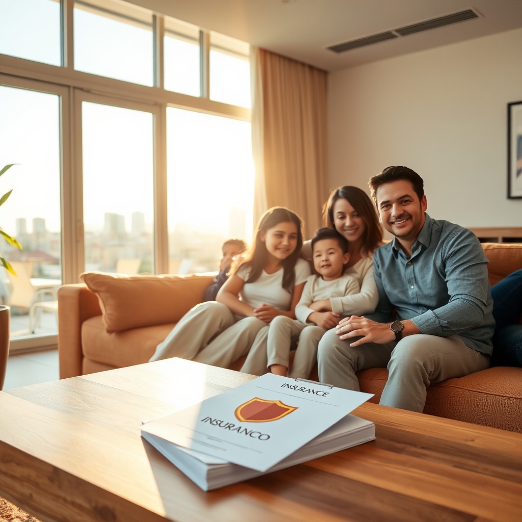 Family enjoying peace of mind in their Casablanca home, highlighting the importance of assurance habitation Casablanca for protection and security.